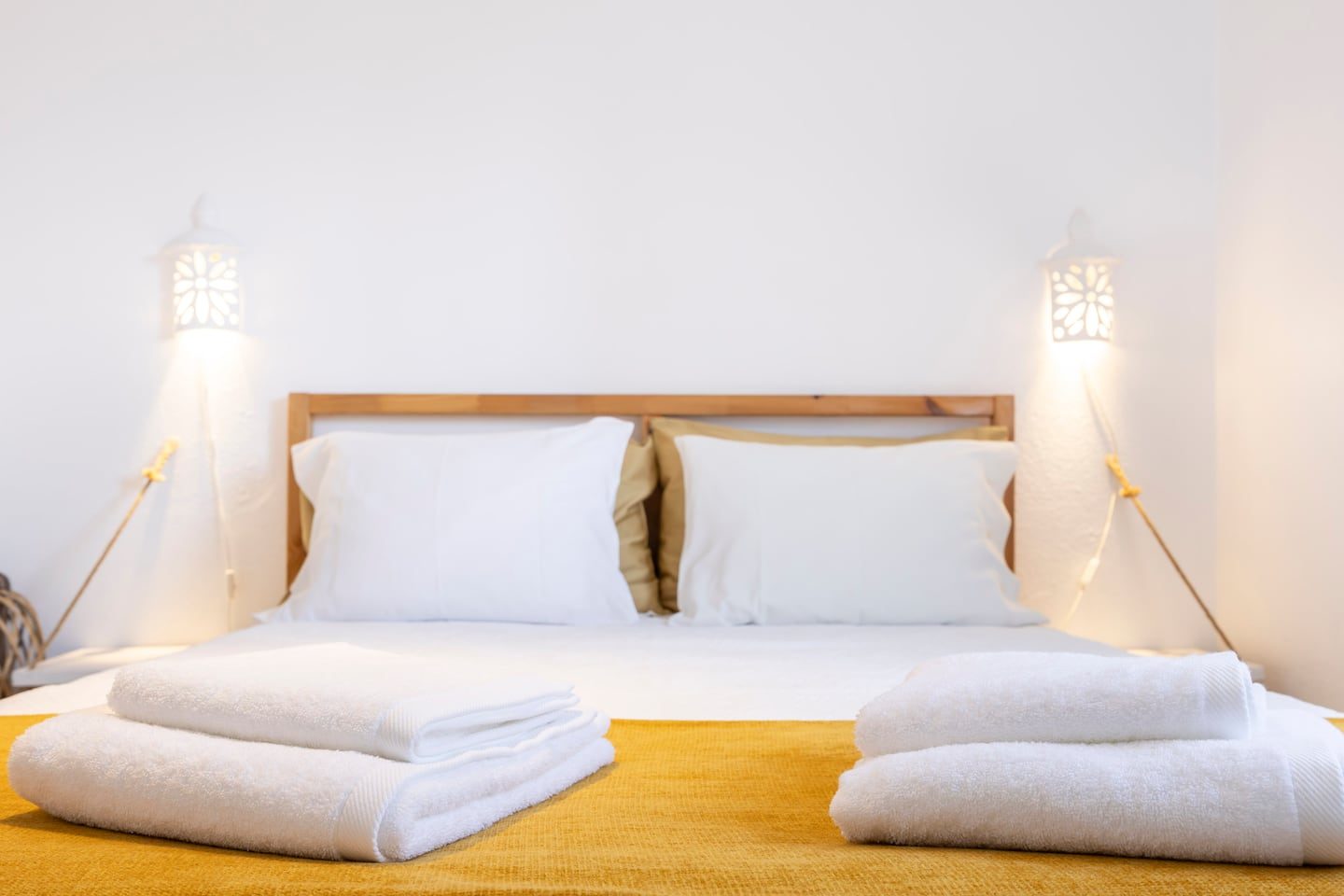 Lime House bedroom with double bed